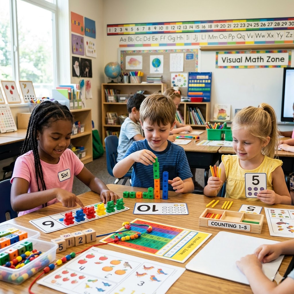 Kids doing math